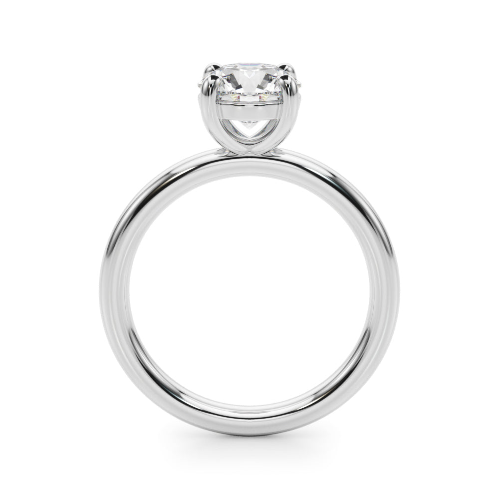 White Platinum 1CT Lab Diamond Solitaire Pendant