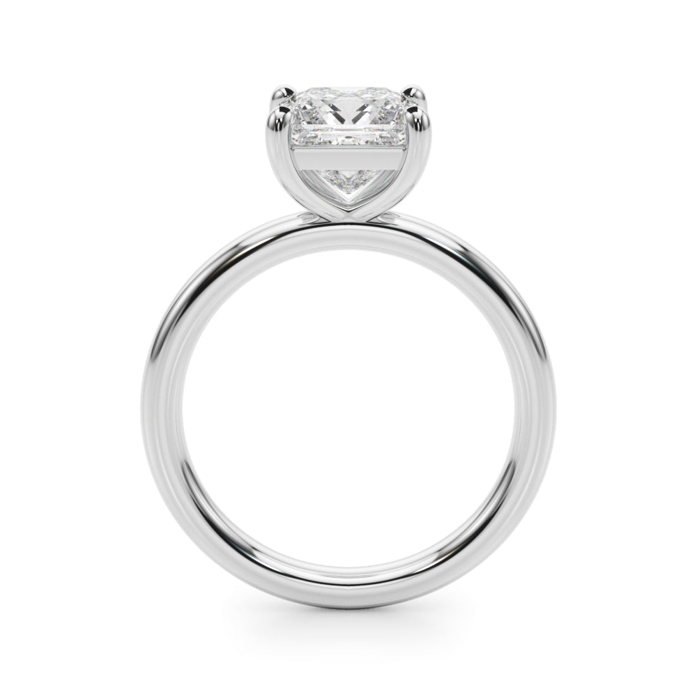 Princess Cut Lab Diamond Solitaire in 14K White Gold