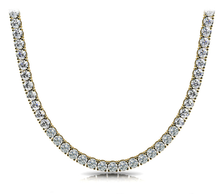 18K Yellow Gold Lab Diamond Riviera Necklace