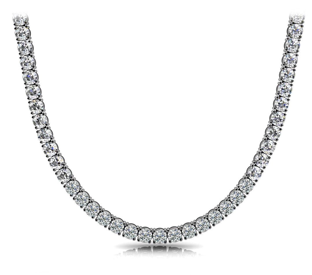 Platinum White Diamond Riviera Necklace