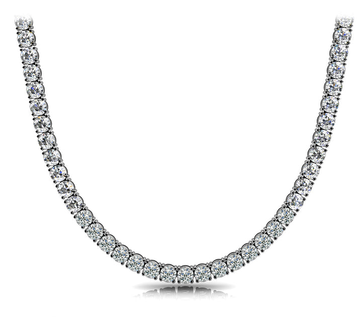 Platinum White Diamond Riviera Necklace