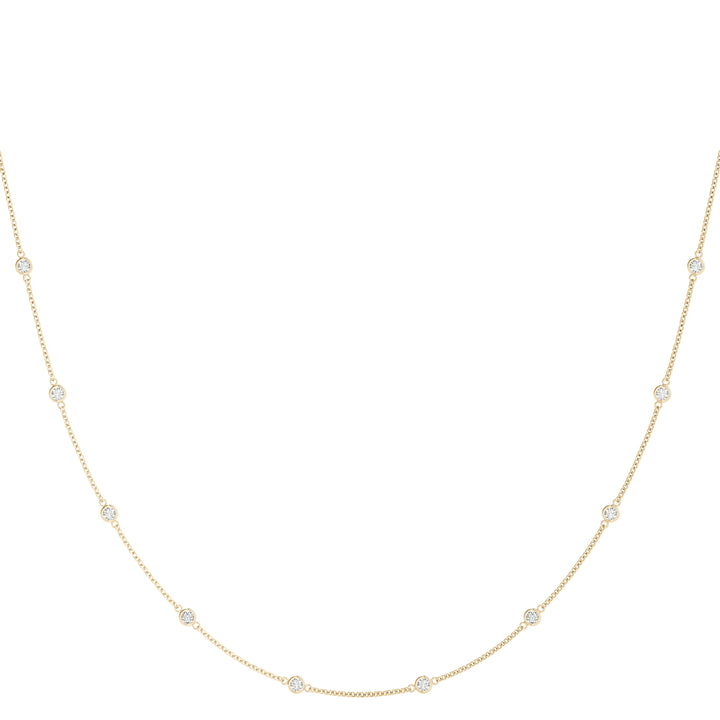 14K Yellow Gold Lab Diamond Chain Necklace