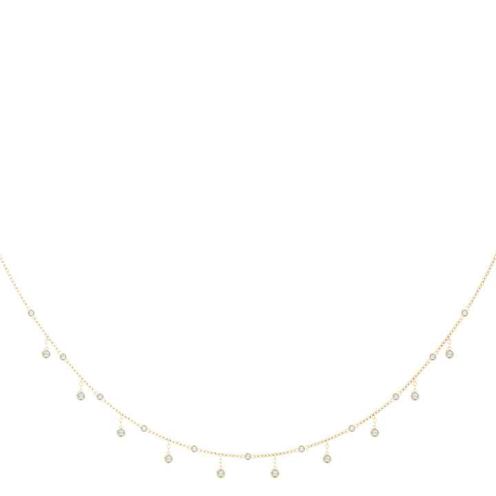 14K Yellow Gold Lab Diamond Chain Necklace