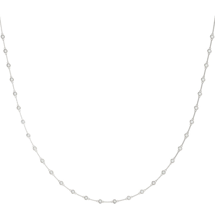 40-Diamond 18K White Gold Layered Necklace