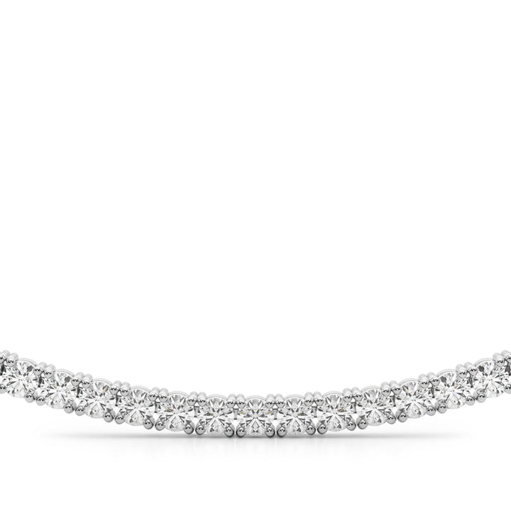 16"" Platinum Lab Diamond Cluster Necklace