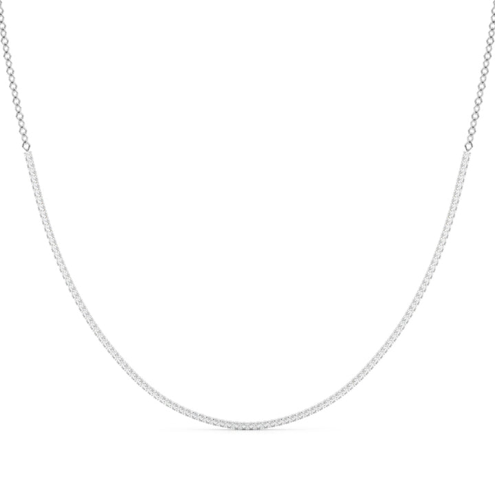 16"" Platinum Lab Diamond Cluster Necklace