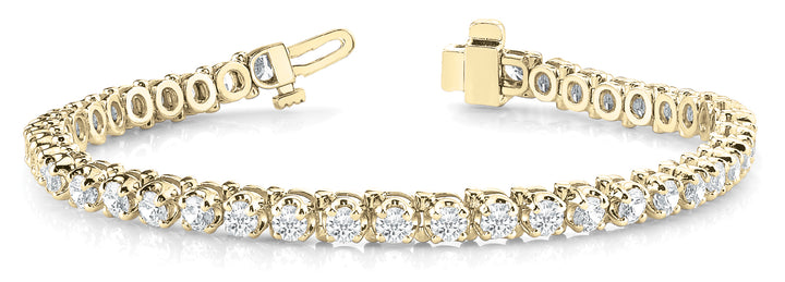 14K Yellow Gold Lab Diamond In-Line Tennis Bracelet
