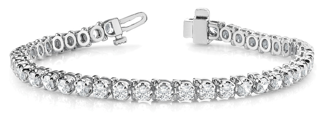 14K White Gold Lab Diamond In-Line Bracelet