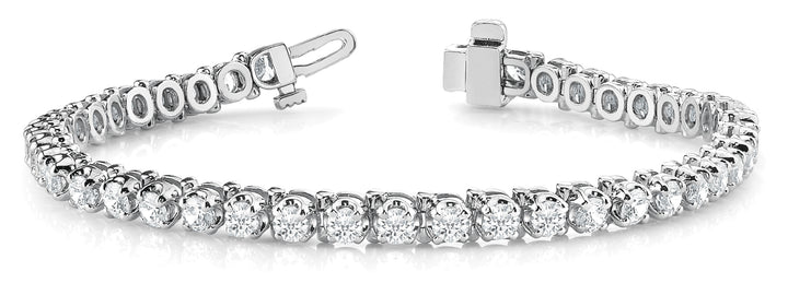 14K White Gold Lab Diamond In-Line Bracelet