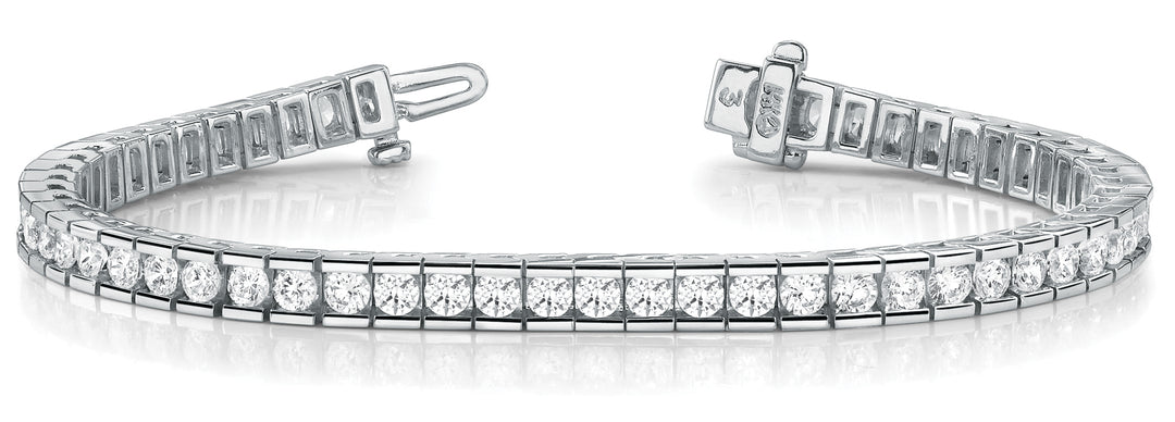 Lab Diamond Channel Set Tennis Bracelet