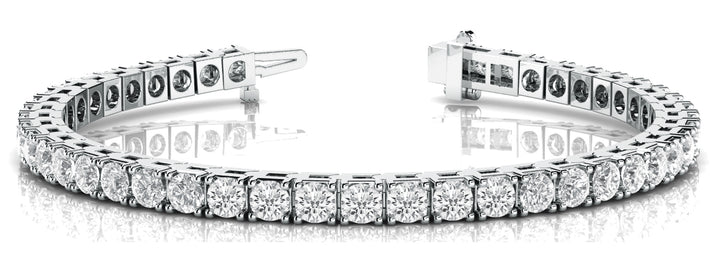 White Gold Lab Diamond In Line Tennis Bracelet