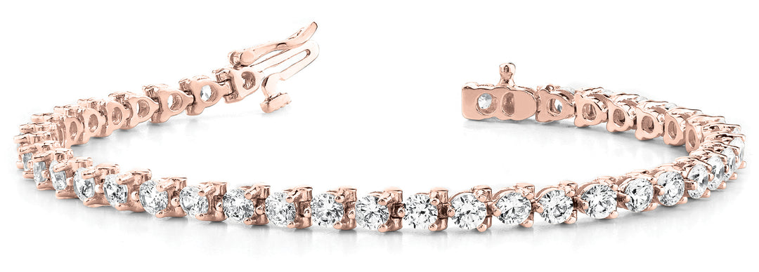 Rose Gold Lab Diamond In-Line Tennis Bracelet