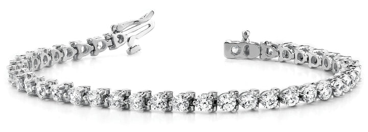 White Gold Lab Diamond In-Line Tennis Bracelet