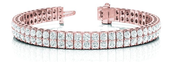 18K Rose Gold 88-Diamond Vertical Bar Bracelet