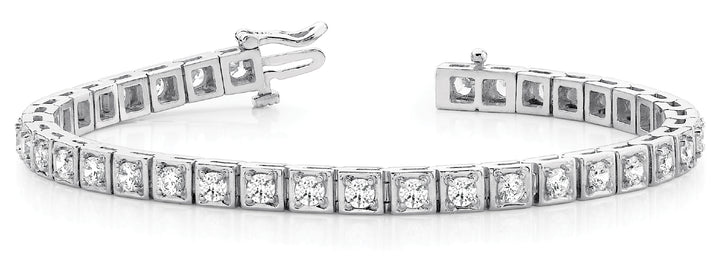 Platinum Diamond In-Line Illusion Bracelet