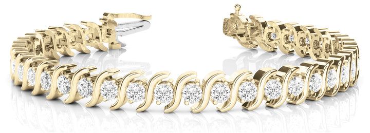 18K Yellow Gold Lab Diamond S Link Bracelet