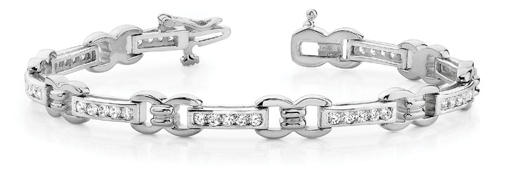18K White Gold Lab Diamond Fashion Bracelet
