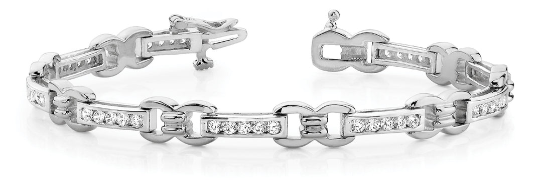 14K White Gold Lab Diamond Fashion Bracelet