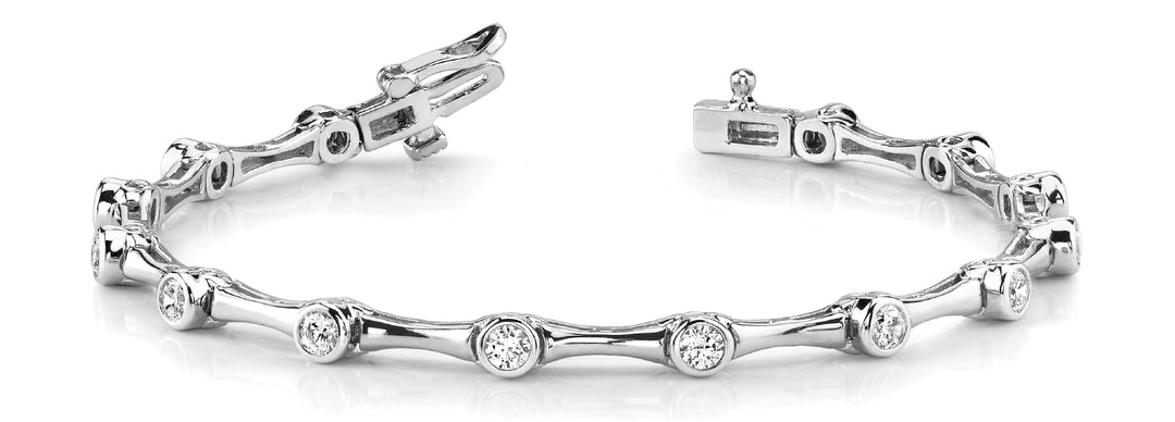 White Platinum 14-Diamond Fashion Bracelet