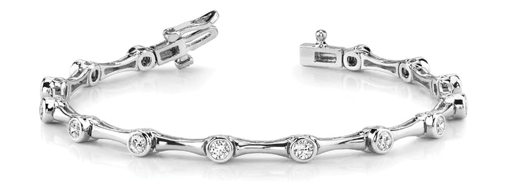 Platinum 0.75 CT Diamond Fashion Tennis Bracelet