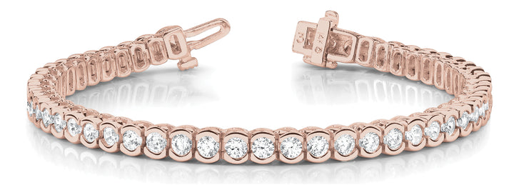 Rose Gold Lab Diamond In-Line Tennis Bracelet