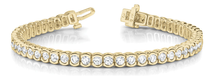 18K Yellow Gold 10.5ct Diamond Line Bracelet