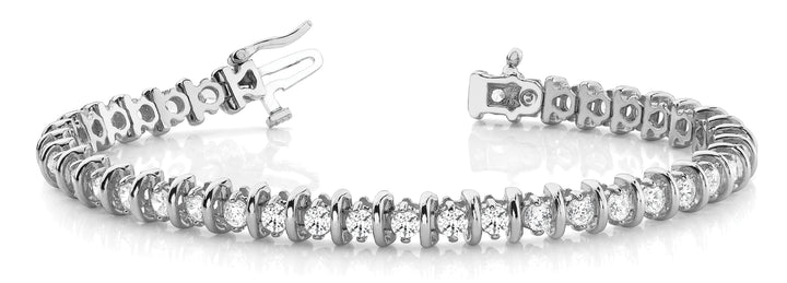 White Gold Diamond Bar Bracelet