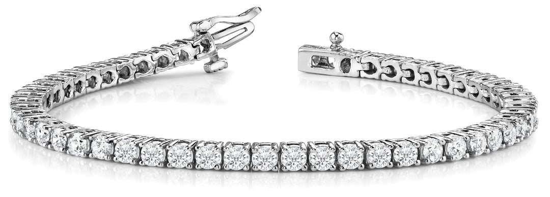 Platinum 10.38ctw Round Diamond In-Line Bracelet