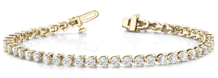 18K Yellow Gold Diamond In-Line Bracelet