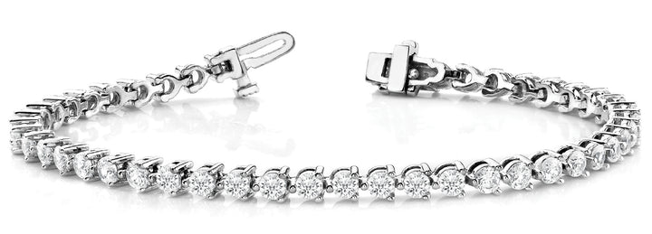Lab Diamond In Line Prong Set Tennis Bracelet