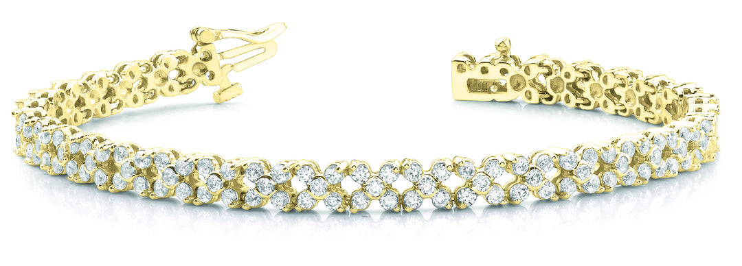 18K Yellow Gold Diamond Link Bracelet