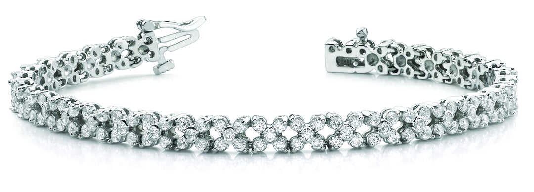 Platinum Diamond 5-Stone Link Bracelet