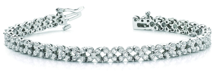 Platinum Diamond 5-Stone Link Bracelet