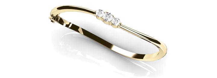 18K Yellow Gold Diamond Bangle Bracelet