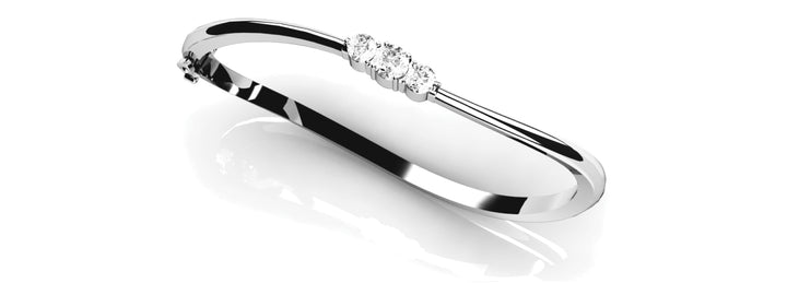 Platinum White Diamond Bangle