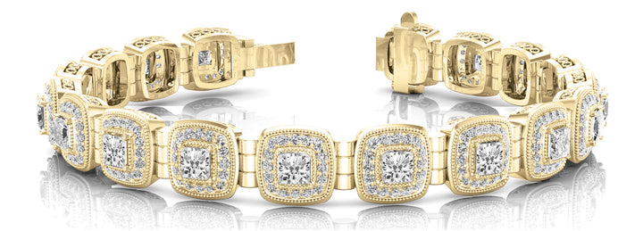 18K Yellow Gold Lab Diamond Fashion Bracelet