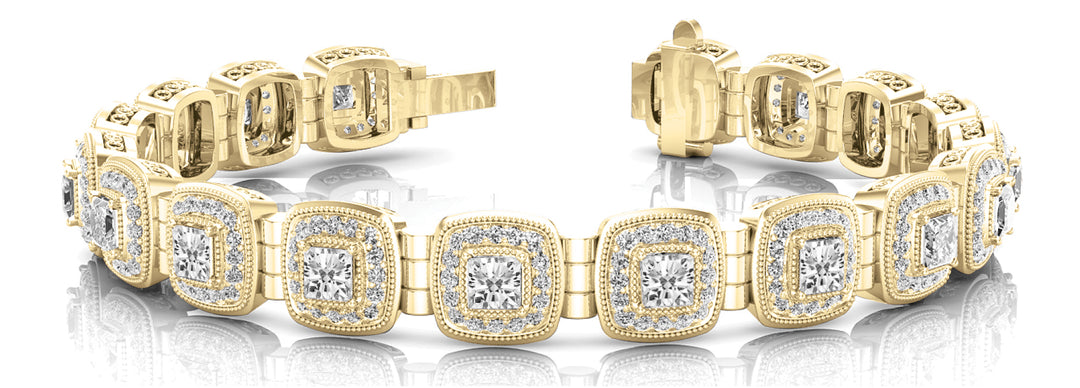 18K Yellow Gold Lab Diamond Fashion Bracelet