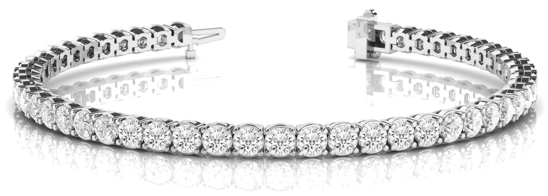 White Gold Lab Diamond In-Line Tennis Bracelet