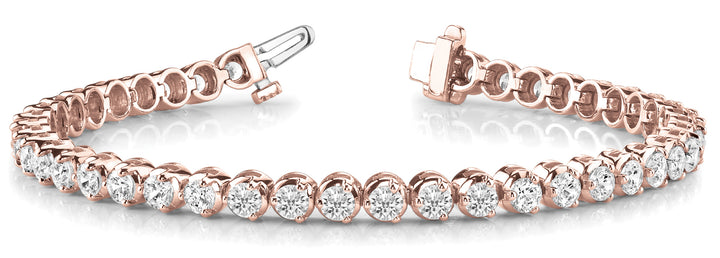 18K Rose Gold 11.2 CT Diamond In-Line Bracelet
