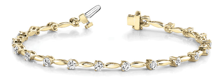 18K Yellow Gold Diamond Fashion Bracelet
