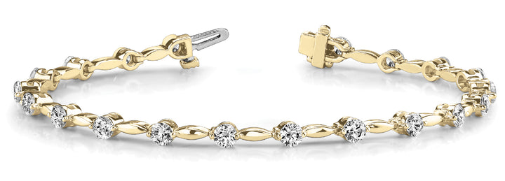 18K Yellow Gold Diamond Fashion Bracelet