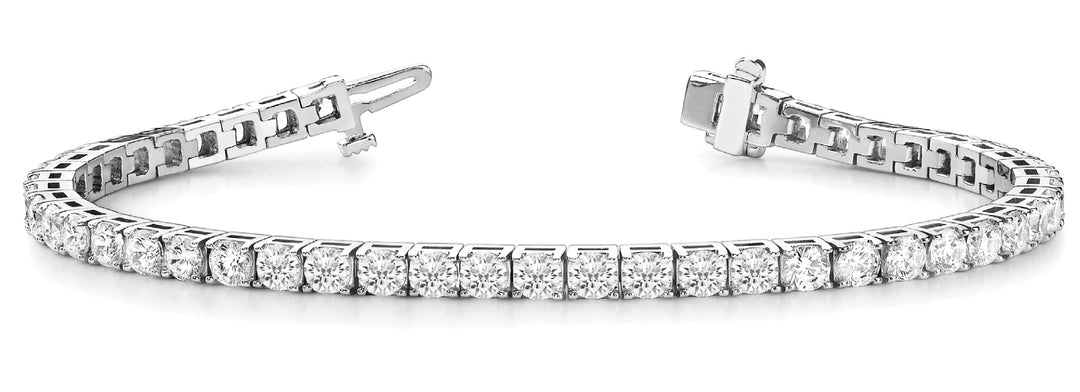 Lab Diamond In Line Prong Set Bracelet