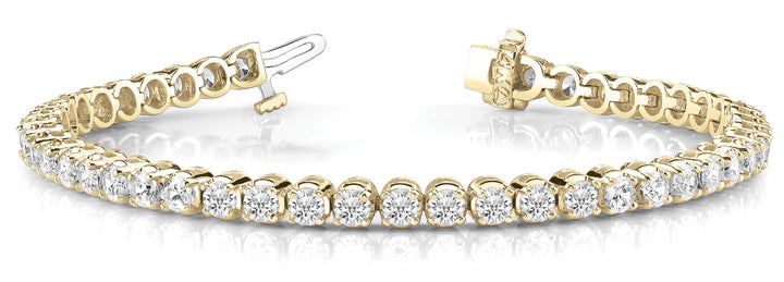 32-Diamond 18K Yellow Gold In-Line Tennis Bracelet