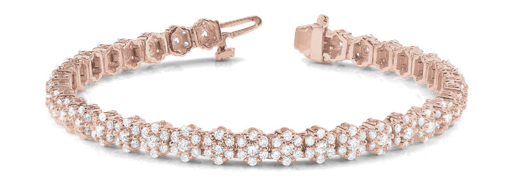 Rose Gold 18K Lab Diamond Statement Bracelet