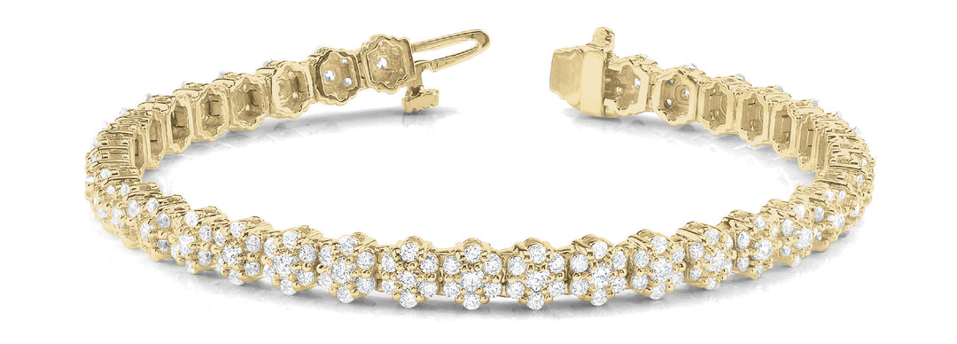 Yellow Gold Lab Diamond Tennis Bracelet
