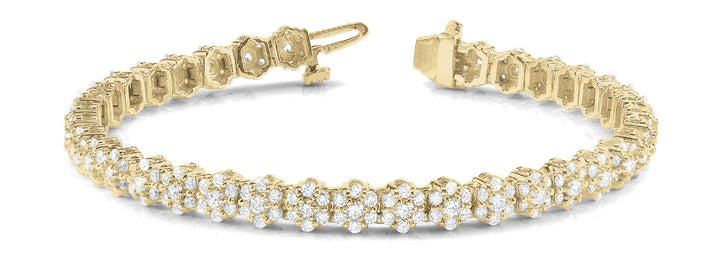 Yellow Gold Lab Diamond Tennis Bracelet