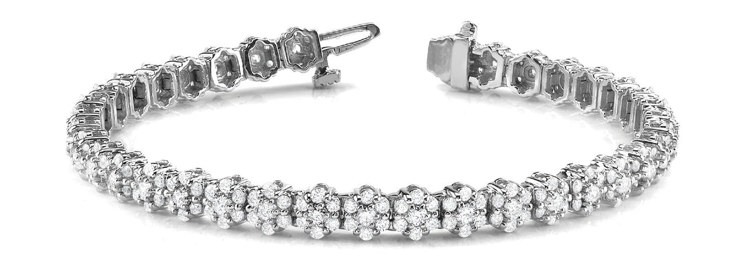 14K White Gold Lab Diamond Tennis Bracelet