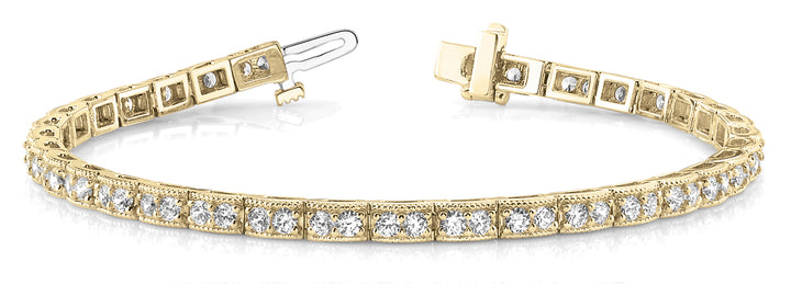 18K Yellow Gold Diamond Vintage Bracelet