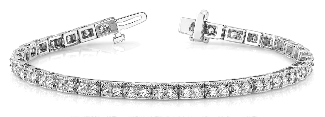 Vintage 14K White Gold Diamond Tennis Bracelet