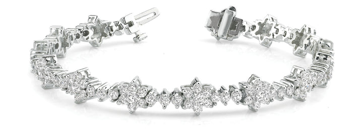 14K White Gold Lab Diamond Tennis Bracelet
